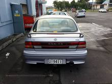 Rear of car - Factory Nissan removable Tow Bar