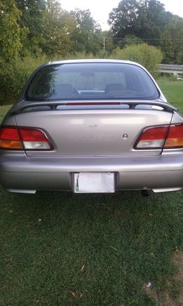 Notched out rear bumper.