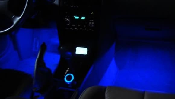 blue led interior along with harmon/kardon display and controller
