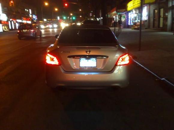 License plate lights.