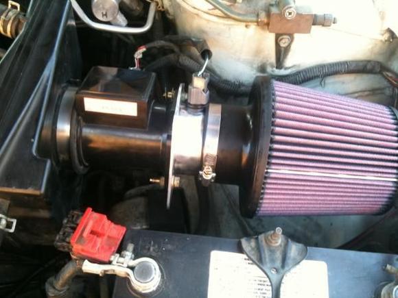 K&amp;N 3" cone and MAF adapter from pep boys.
Total $58 im ahppy with it