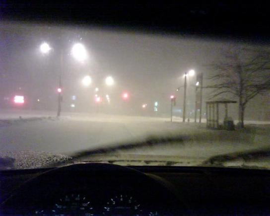 Winter driving.