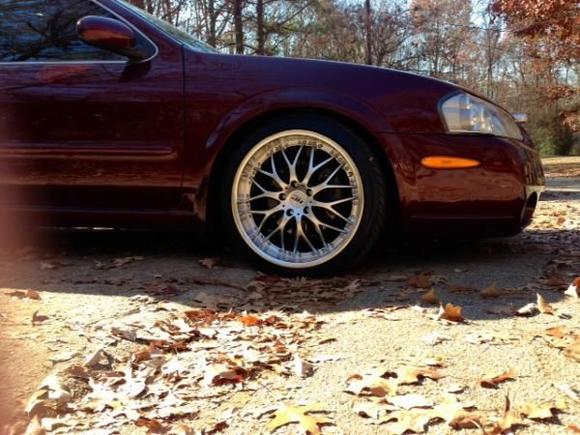 Lowered on Eibach 2inch drop all around I think :/