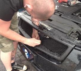 Securing the grill