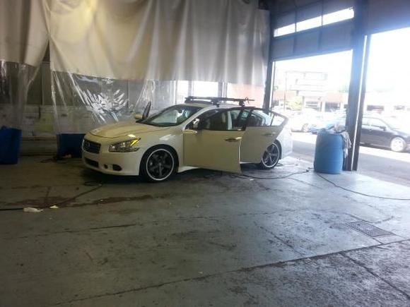 At the detail shop