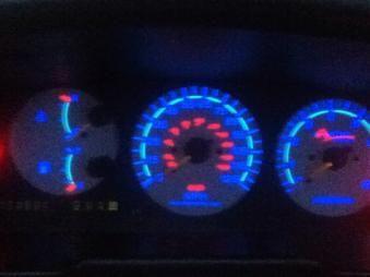 white glow gauges (a bit blurry)