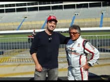 The legend Mario Andretti .

Lowes Motor Speedway North Carolina
