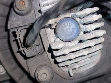 Fog light through fender flare hole
