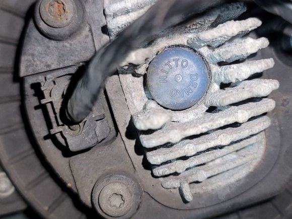 Fog light through fender flare hole
