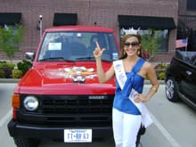 Former Miss Texas with my '89 (Texas Tech) Red Raider