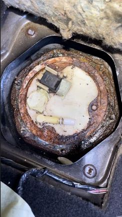 Removing plate. it can be seen that the top is all cracked and needs to be replaced