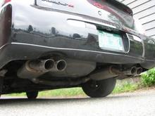 corvette mufflers,took out the resonator a few weeks ago,like the tone much better,less double starts by the wife ;)