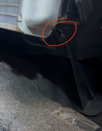 The spot on my car that was leaking 