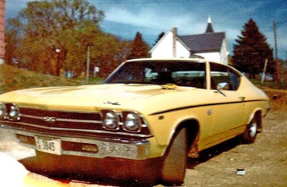 1969 Daytona Yellow Chevelle 396-375HP the only thing I have left over in this Photo is the Model sitting on the Hood.  