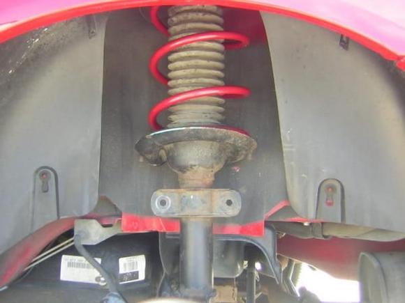 SSC lowering spring installed. Dont worry I did hook the sway bar back up.