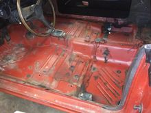 Clean and solid original floor pans ready for new carpet