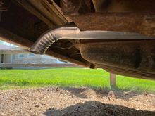 Pic 3 of 3 New Exhaust, just a pipe with a glass pack, $239 at the local muffler shop. I think I'll bring it back and have him extend so its almost touching the bumper.