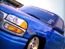 2000 Chevrolet Silverado 
Air Ride Suspension - Custom Paint - Airbrushed Real Fire Flames - Denali Front Clip

CADISTROPHIC Sled Factory