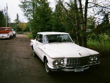 lola, the day i bought her, and gracen's van in the back. caravaned back to town with him, with the shoddiest front end EVER.