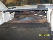 Seat folded down.