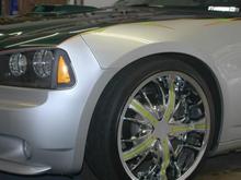 Wheels after painting &amp; striping