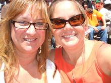 My friend Cami at the Giants Game! GO GIANTS!!!