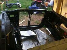 October 2011 Engine compartment primed and painted