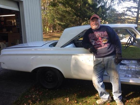 Old guy digging the work.