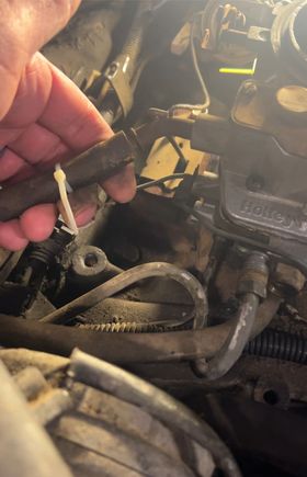 This is a vacuum line on the left side.  