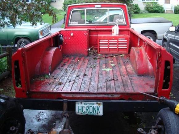 the bed before my dad said that he either wants to not see the truck or wants to see less of it.