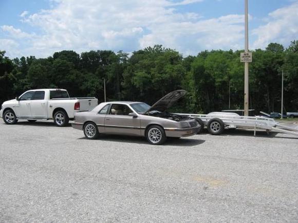 This is a picture of the Ram, trailer and LeBaron during the SDAC 20 meet in MD June, 2010.