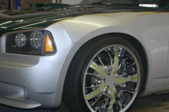 Wheels after painting &amp; striping