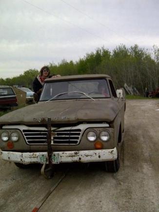Bringing home the parts truck from the junkyard