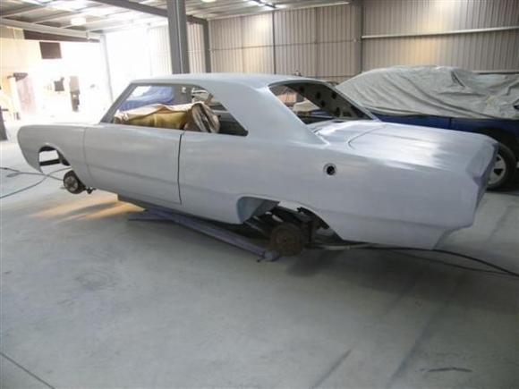 First of the 8 coats of primer - oh yeah!