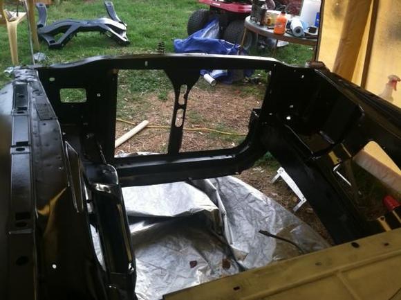 October 2011 Engine compartment primed and painted