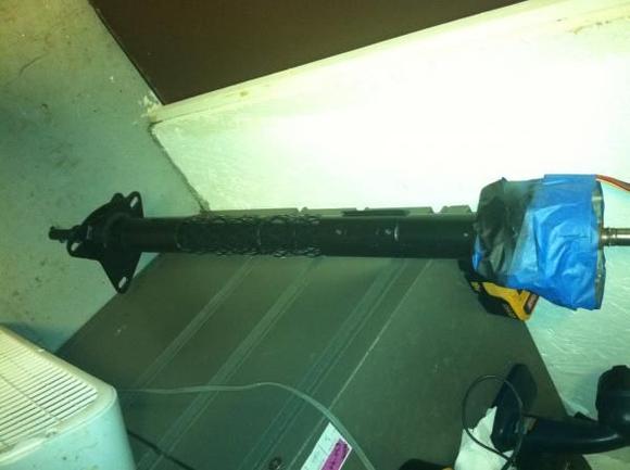 Steering column sanded and painted, cleaned and lubed.