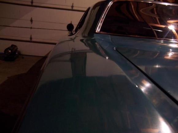 down the drivers side