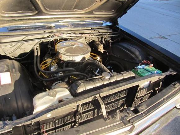 1967 Plymouth fury III  engine bay shot of the small block 318.