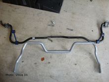 The OEM rear sway bar is secured with six bolts.  It took less than five minutes to remove it.