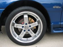 Slooted and cross-drilled rotors...painted calipers