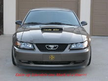 This was a joke to one of my buddies after he raced me in his Mark VIII.  The letters in the scoop are not really there..