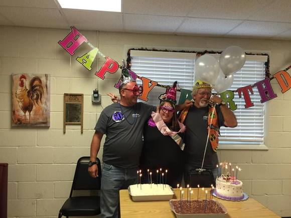 ...And then there was the "surprise birthday" party for Gavin, Steve and Mandy at Billy's BBQ in Mt. Holly, NC