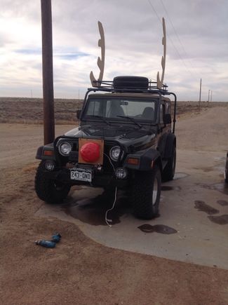 Supposed to be the last warm day for a while,most I'm getting the Jeep ready for the Parade of Lights. Mocked up, just need to do some staining and then lots and lots of lights. But those will wait until next week.