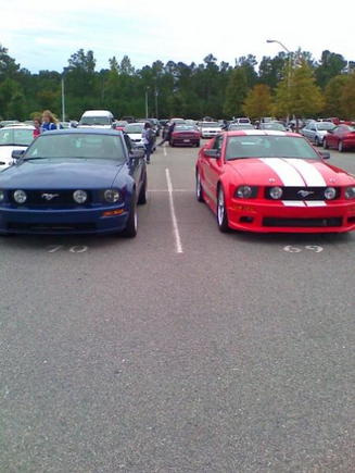 me and my friends gt66 mustang at school