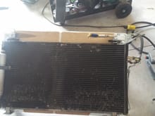 Monting the ac condenser to the radiator
