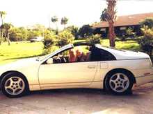 1992 350z stephanie and tina

My Very first Z, Looks funny to me it was very long compared to my Z now,  My 2008 is much shorter but small Pearl White Color, some 10 years later.  Only not T-Tops I went with a Convertible now..