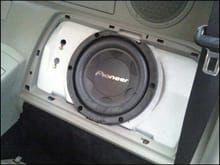 Swapped out the Bose sub with a Pioneer 800 watt 10&quot; sub.. also replaced the stock amp with a small 120 watt one..