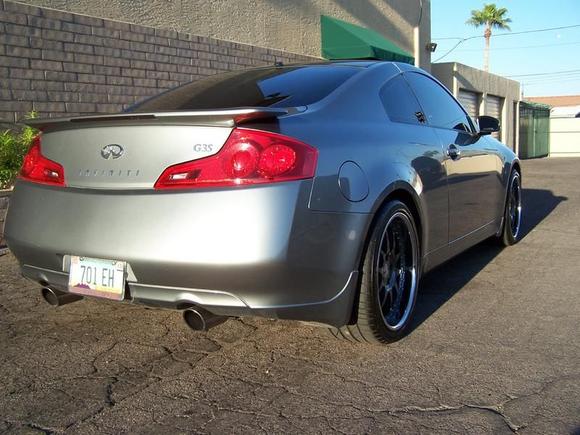 angle shot of iForged wheel fitment, 19"x11" rear and 19"x9.5" front