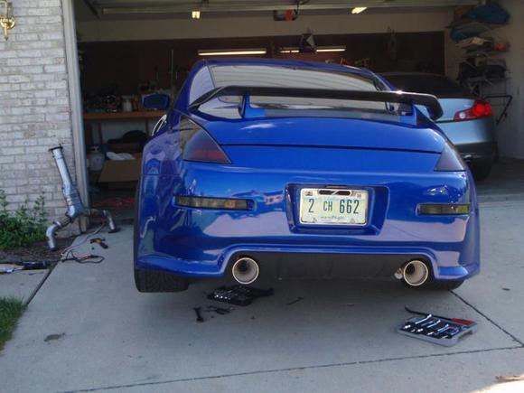 Installing the  HKS Hi Power Titanium true duals!!