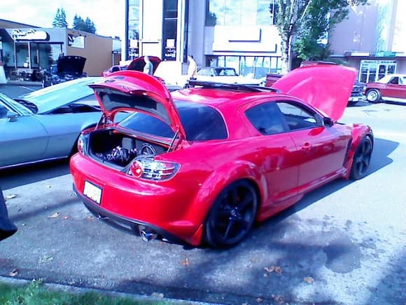 My 4RX8  in a car show 2 months before I was rear ended.